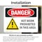 Signmission Hot Work Prohibited In This Area, 7 in W x Rectangle, Vinyl Decal OS-2PACK-DS-D-57-L-1366 - alternate 4